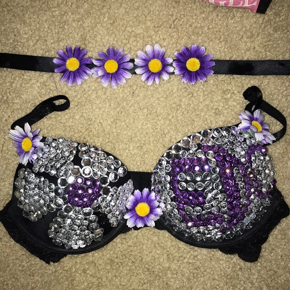 EDC Rave Bra! Festival Outfit and headband!